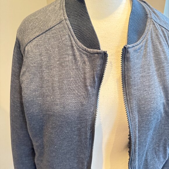 Prana Reversible Black Sherpa Style Bomber Jacket - Picture 8 of 9